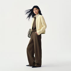 Women's Short Moto-Style Faux Suede Jacket