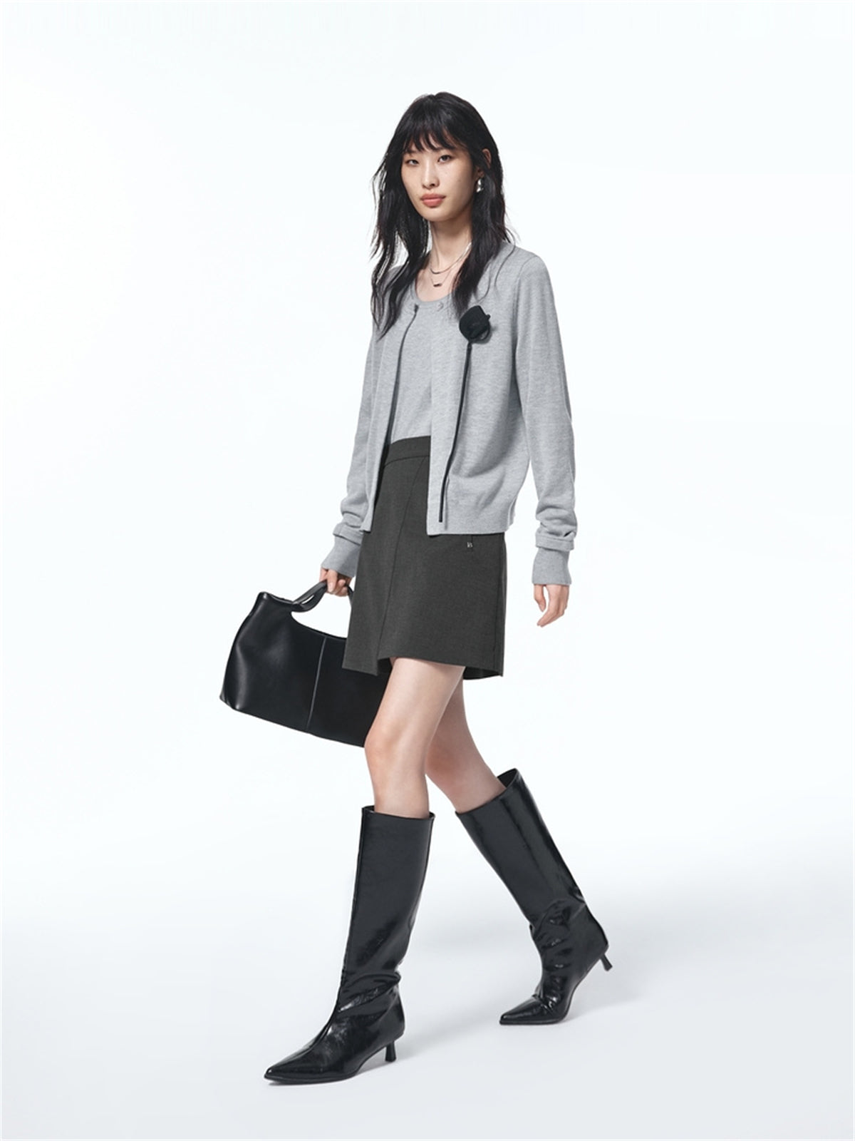 Women's Asymmetrical Paneled A-Line Skirt