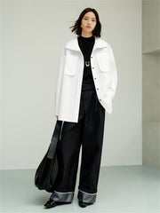 Women's Trench-Style Oversized Shirt