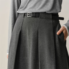 Women's High-Waist A-Line Flared Skirt