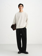Men's Basic Jacquard Crewneck Sweatshirt