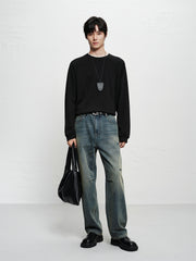 Men's Jacquard Waffle Long-Sleeve T-Shirt