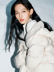 Women's Hooded Extra Long Warm Puffer Jacket