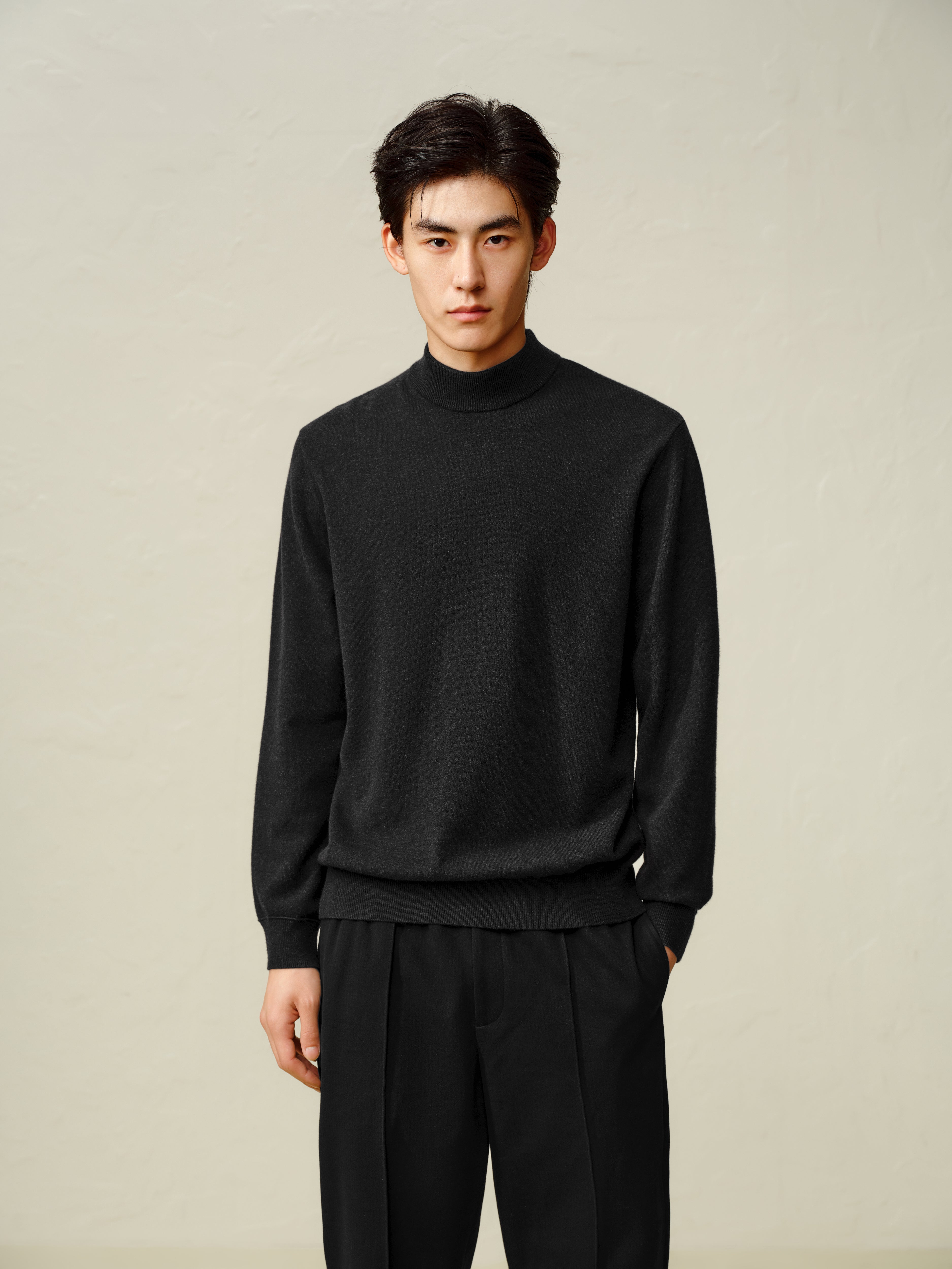 Men's Mock Neck Pullover