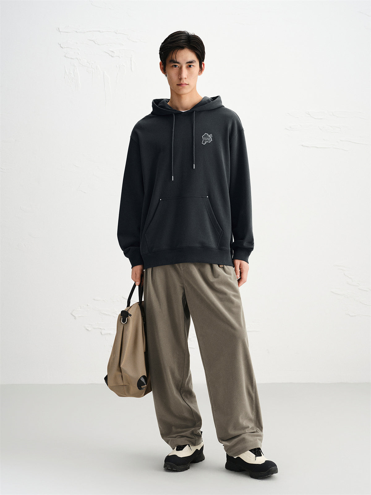 Men's Printed and Embroidered Hoodie