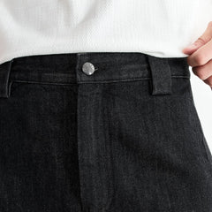 Men's Raw Indigo Washed Wide-Leg Jeans