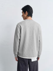 Men's Casual Henley Faux-Layer  Sweatshirt