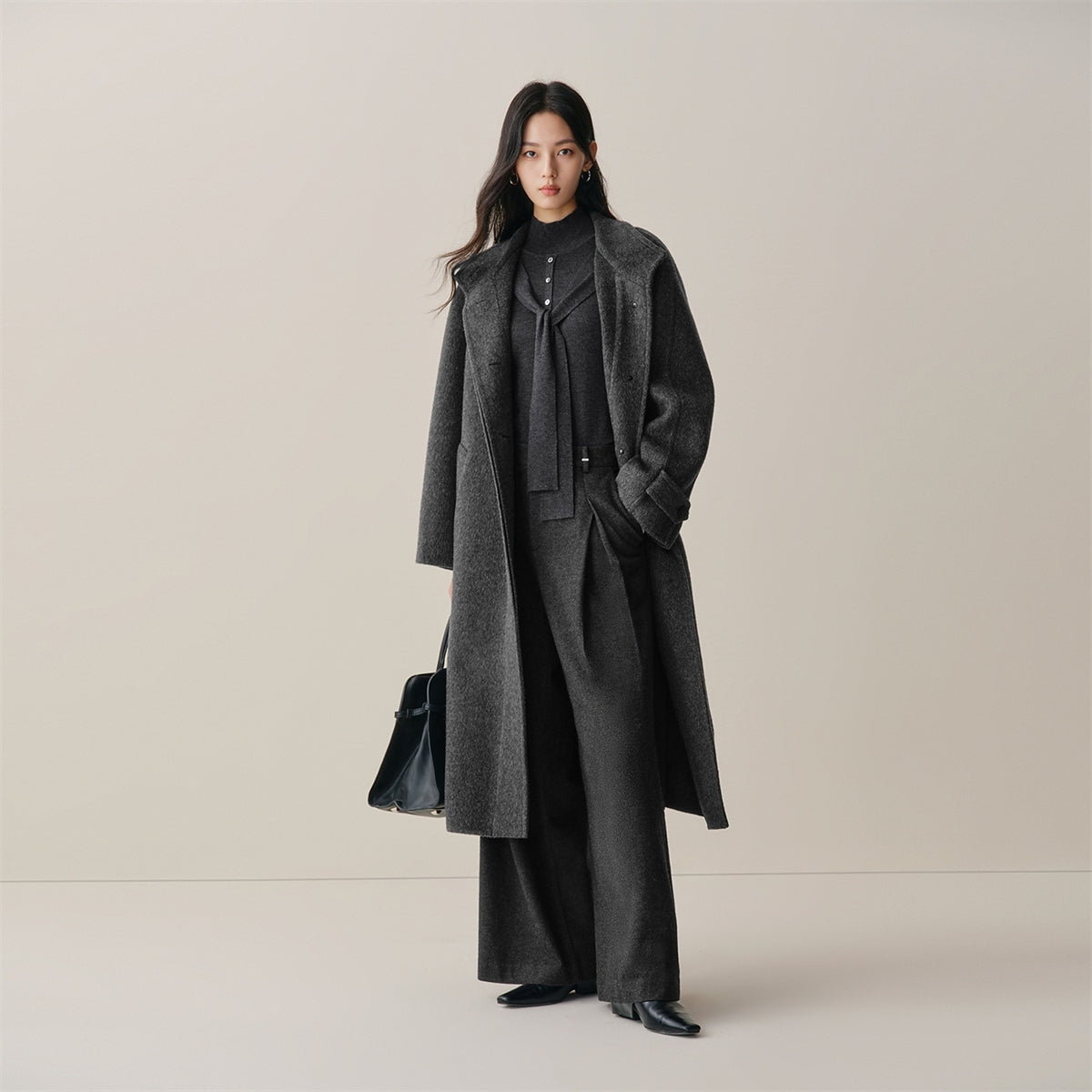 Women's Yak-Wool Blend Long Coat