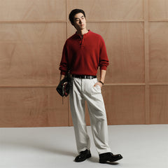 Men's Wool Henley Sweater