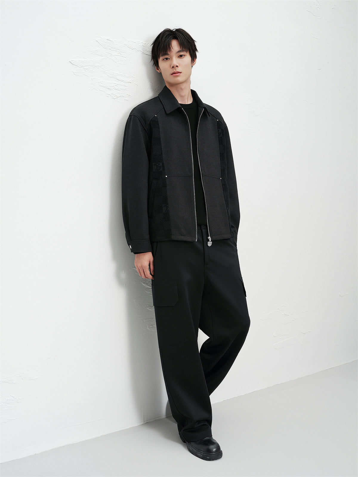 Men's Chenille Tonal Panel Jacket