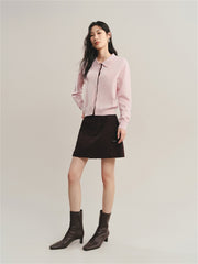 Women's Short Polo-Collar Cardigan