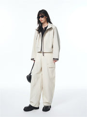 Women's Boxy Cropped Outdoor Hooded Jacket