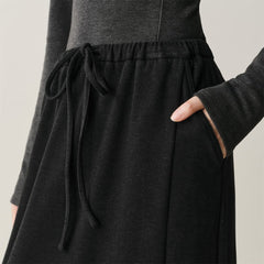Women's Back-Slit Long Skirt