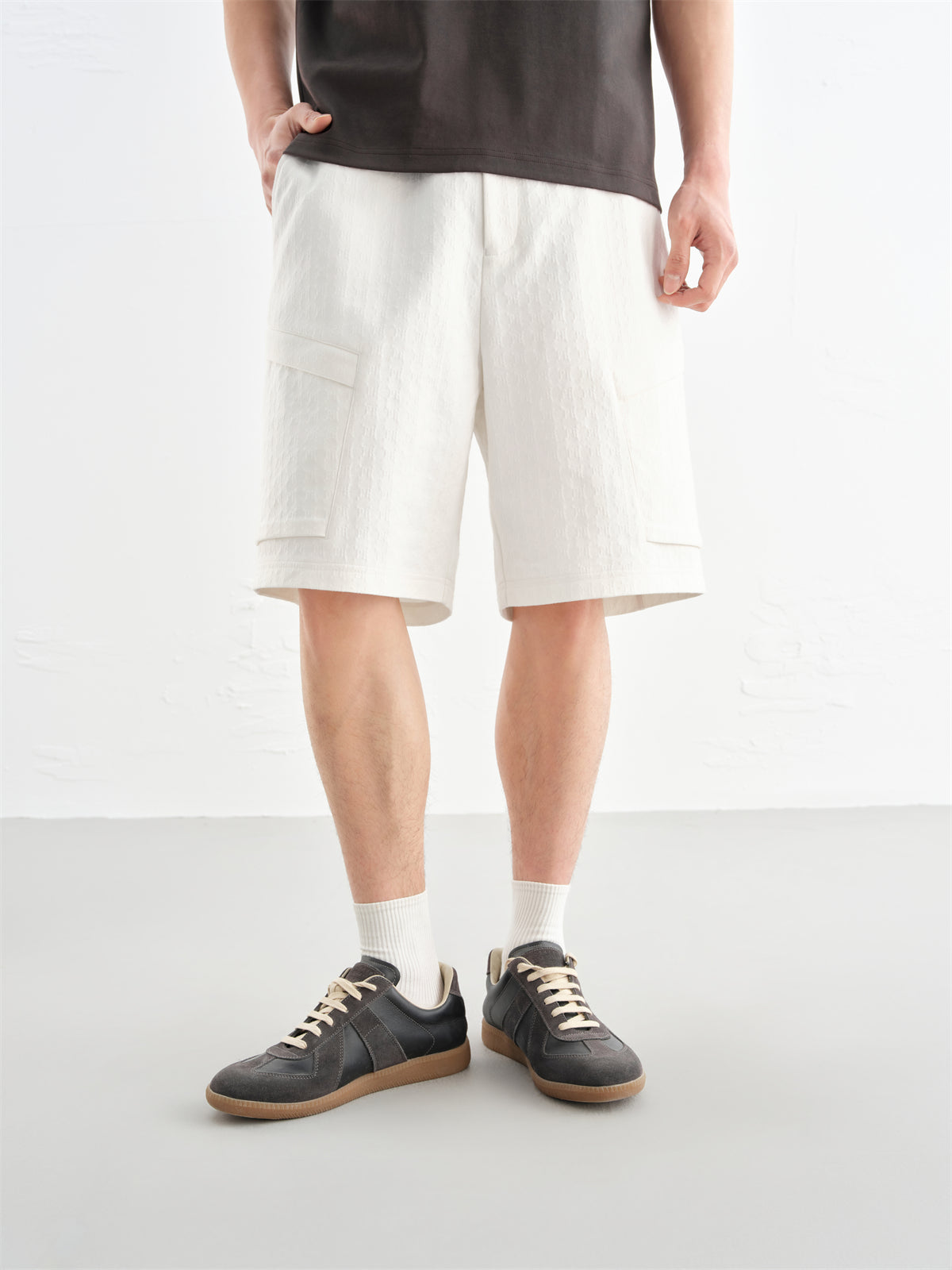 Men's Jacquard Allover Drawstring Shorts