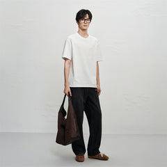 Men's Solid Allover Jacquard T-Shirt