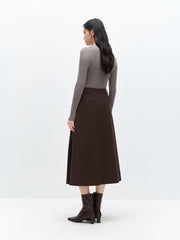 Women's Pleated A Line Midi Skirt