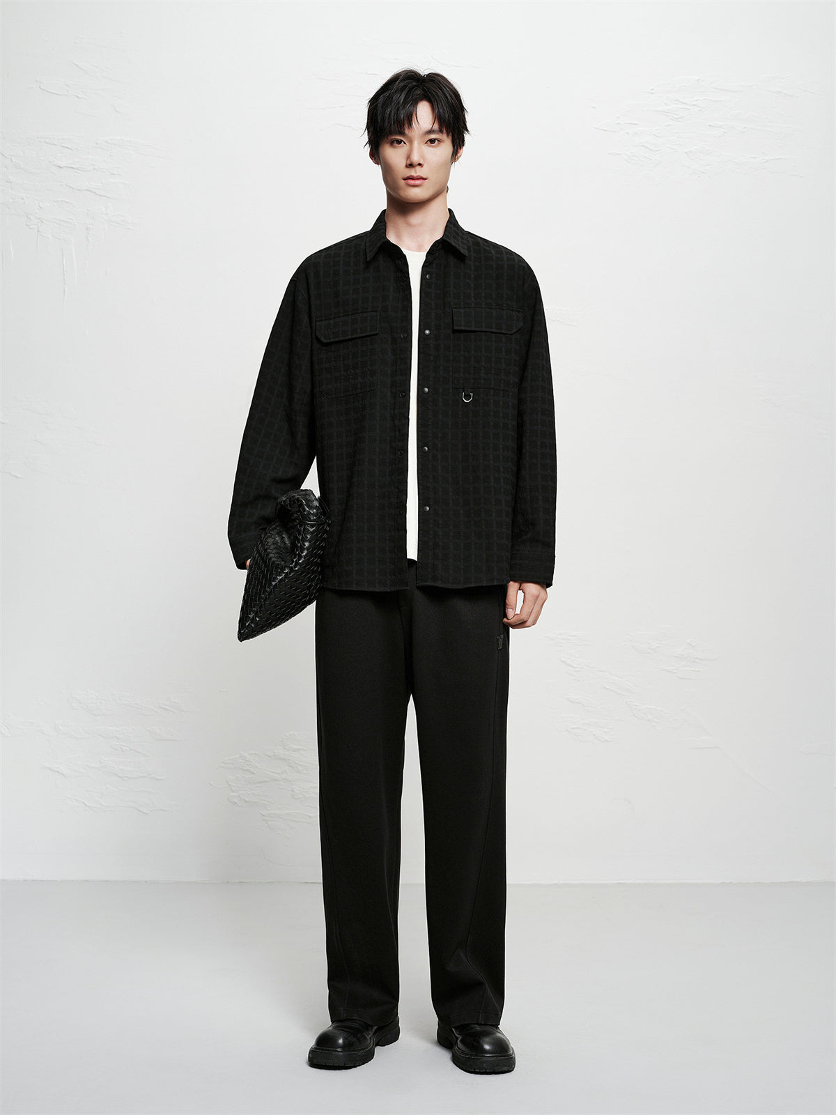 Men's Plaid Jacquard Shirt