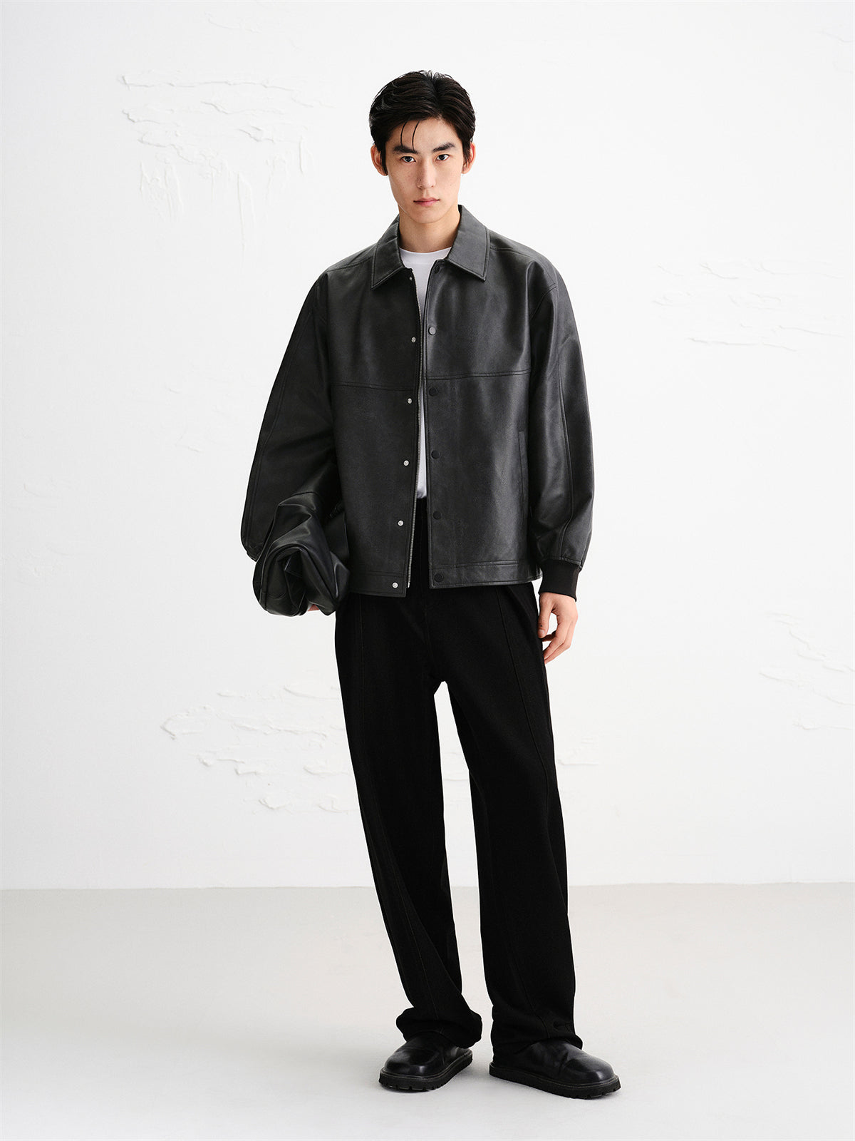 Men's Oversized PU Jacket