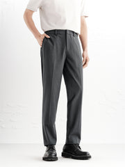 Men's Slim-Fit Gray Dress Pants