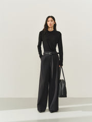 Women's High-Waist Straight-Leg Suit Trousers