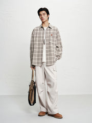Men's Relaxed Plaid Long-Sleeve Shirt