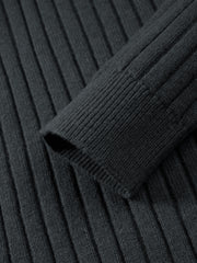 Men's Commuter Solid Ribbed-Texture Knit Top