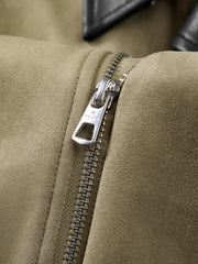 Men's Barn-Style Faux-Suede Quilted-Lined Jacket