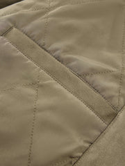 Men's Barn-Style Faux-Suede Quilted-Lined Jacket