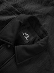 Men's Allover Black Tonal Jacquard Down Jacket