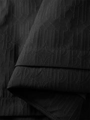 Men's Allover Black Tonal Jacquard Down Jacket