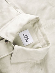 Men's Jacquard Faux Suede Down Jacket