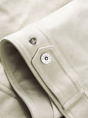 Men's Jacquard Faux Suede Down Jacket