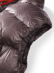 Men's Drawstring Down Vest with Contrast Details