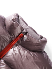 Men's Drawstring Down Vest with Contrast Details