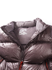 Men's Drawstring Down Vest with Contrast Details