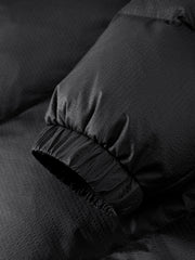 Men's Casual Black Textured Down Jacket