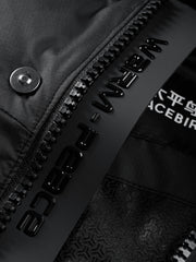 Men's Casual Black Mid-Length Cold-Weather Down Jacket