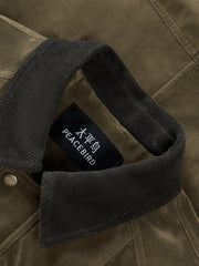 Men's Casual Barn-Style Suede-Texture Jacket