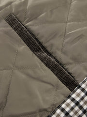 Men's Casual Vintage Textured Plaid-Lined Jacket