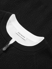 Men's Commuter Faux-Layer Henley Textured Knit Top