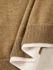 Men's Casual Earth-Tone Pure Wool Knit Cardigan