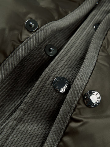 Men's Casual Shirt-Style Faux-Layer Goose Down Jacket