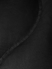 Men's Casual PU Leather Panel-Collar Down Jacket
