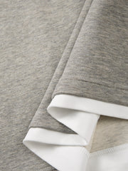 Men's Casual Grey Henley Neck Faux Two-Piece Sweatshirt