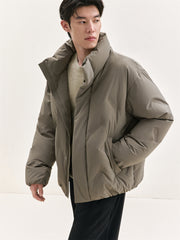 Men's Letter Embossing Puffer Jacket