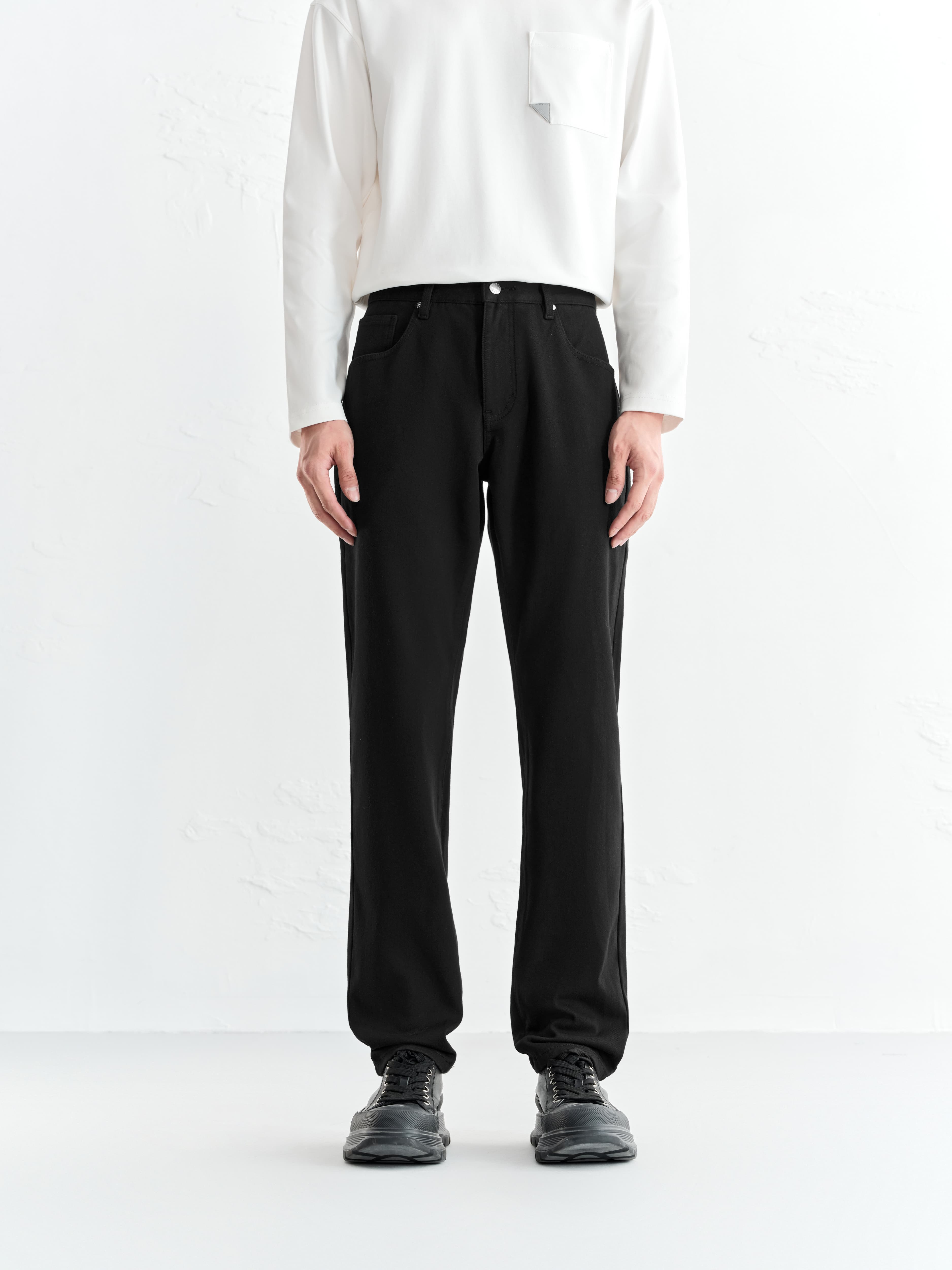 Men's Wool-Blend Slim Jeans