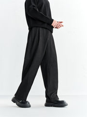 Men's Textured Straight-Leg Trousers