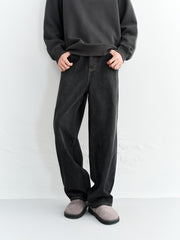Men's Ombre Cotton-Blend Wide-Leg Jeans