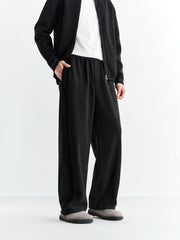 Men's Side Jacquard-Panel Straight-Leg Pants