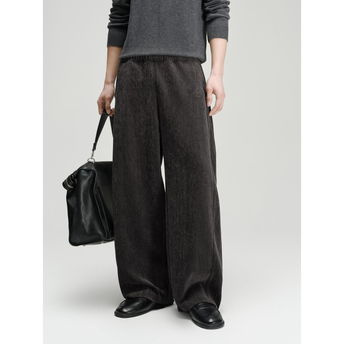 Men's Commuter Brushed-Feel Elastic-Waist Casual Pants